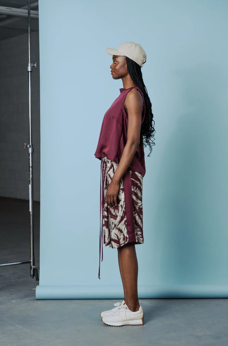 Bodybag Calypso Bermuda Shorts - Burgundy Palm Print (Online Exclusive) - Image 4