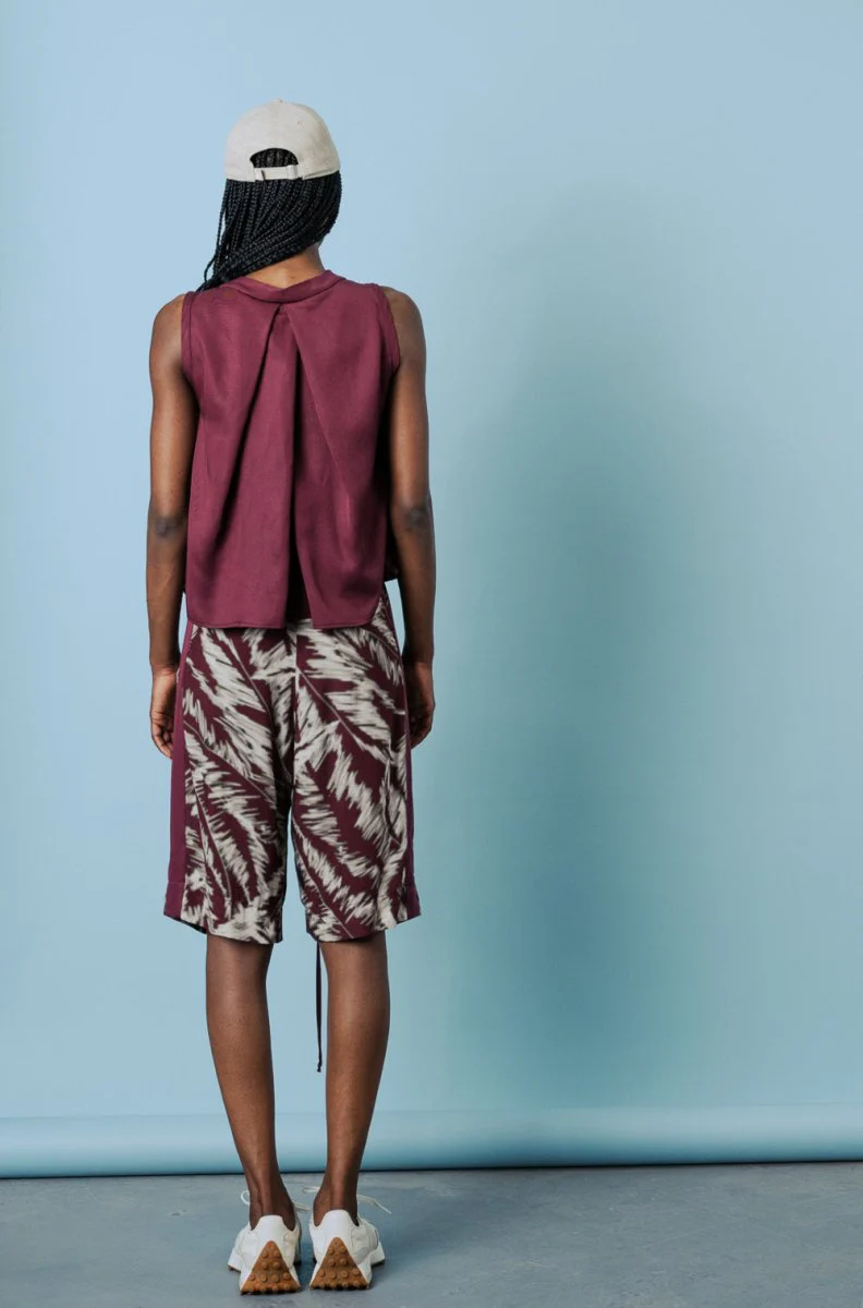 Bodybag Calypso Bermuda Shorts - Burgundy Palm Print (Online Exclusive) - Image 5