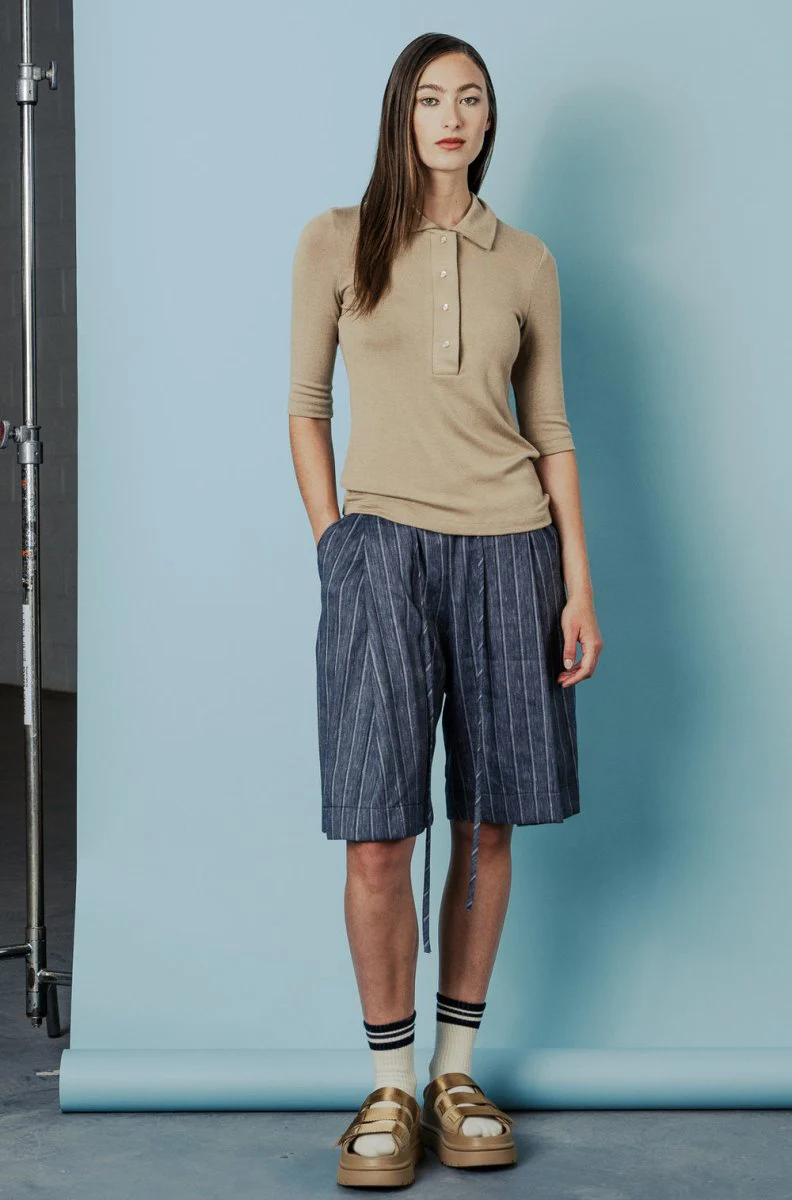 Bodybag Calypso Bermuda Shorts - Navy Italian Stripe (In Store) - Image 2
