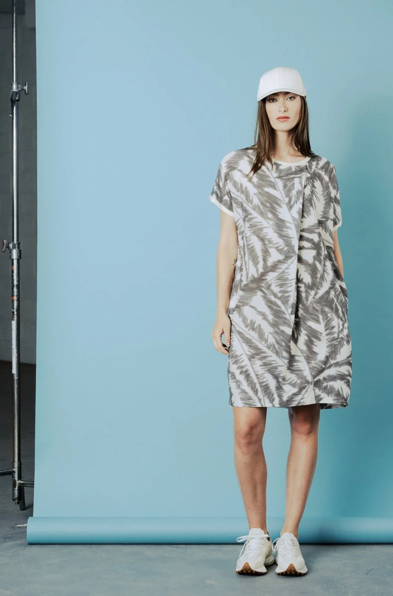 Bodybag Calypso Dress - Grey Palm Print (Online Exclusive)