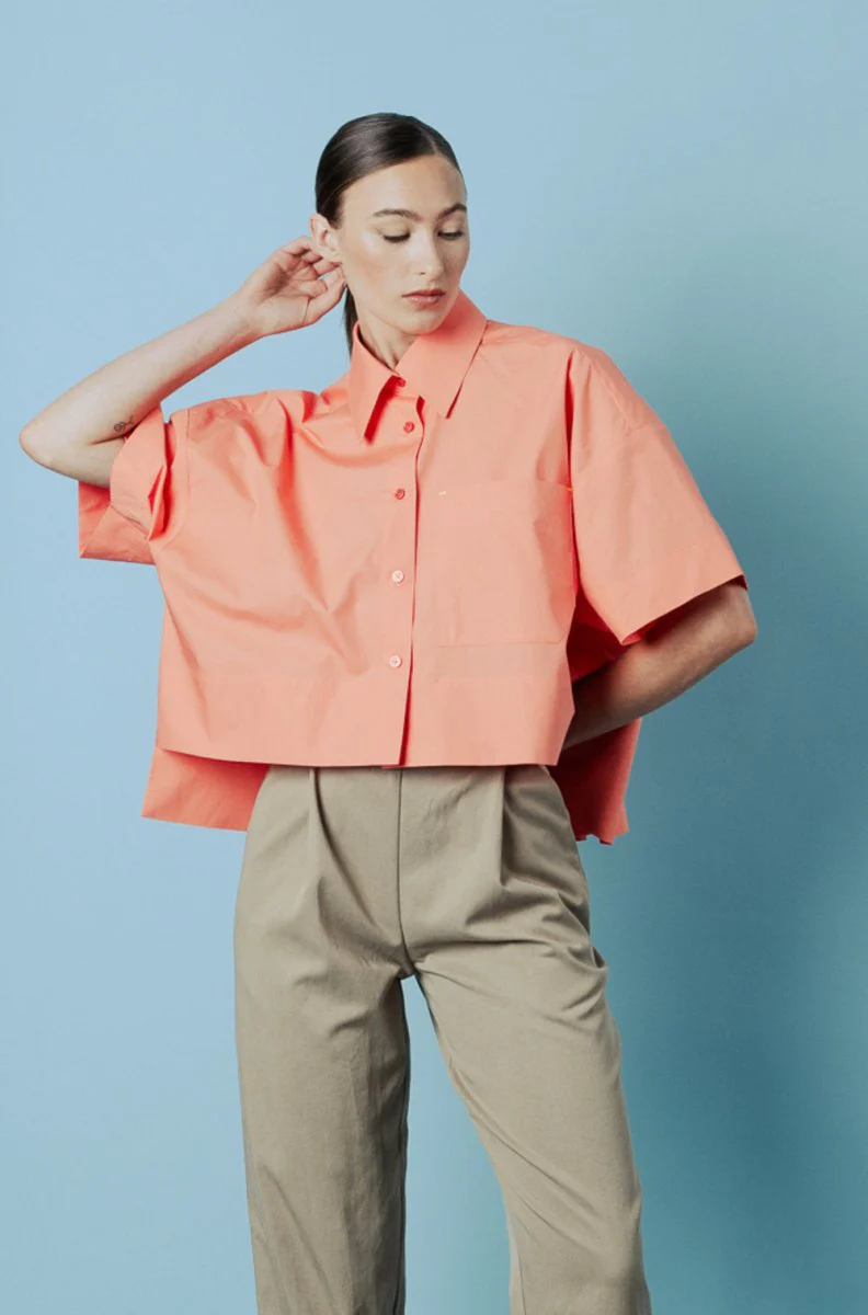 Bodybag Montego Cropped Shirt - Coral (Online Exclusive)