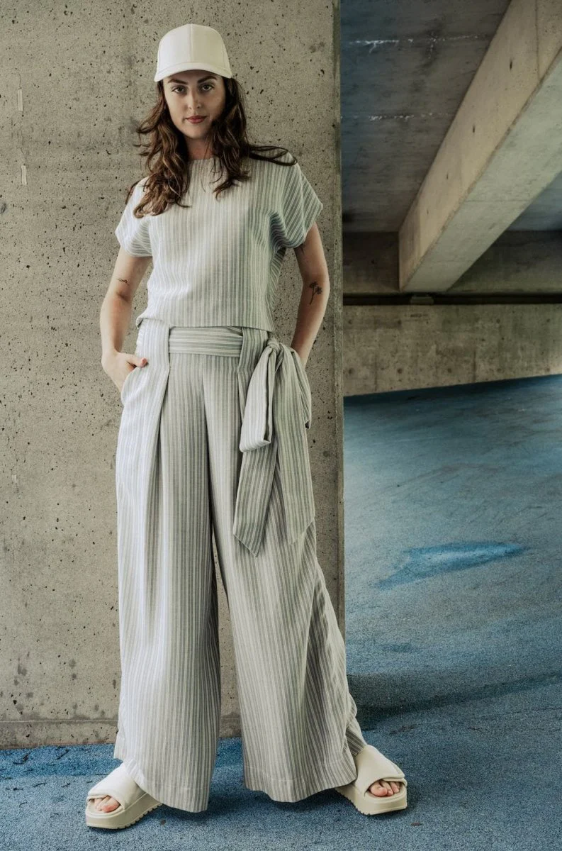 Bodybag Nancy Trousers - Light Blue Herringbone (In-Store) - Image 18