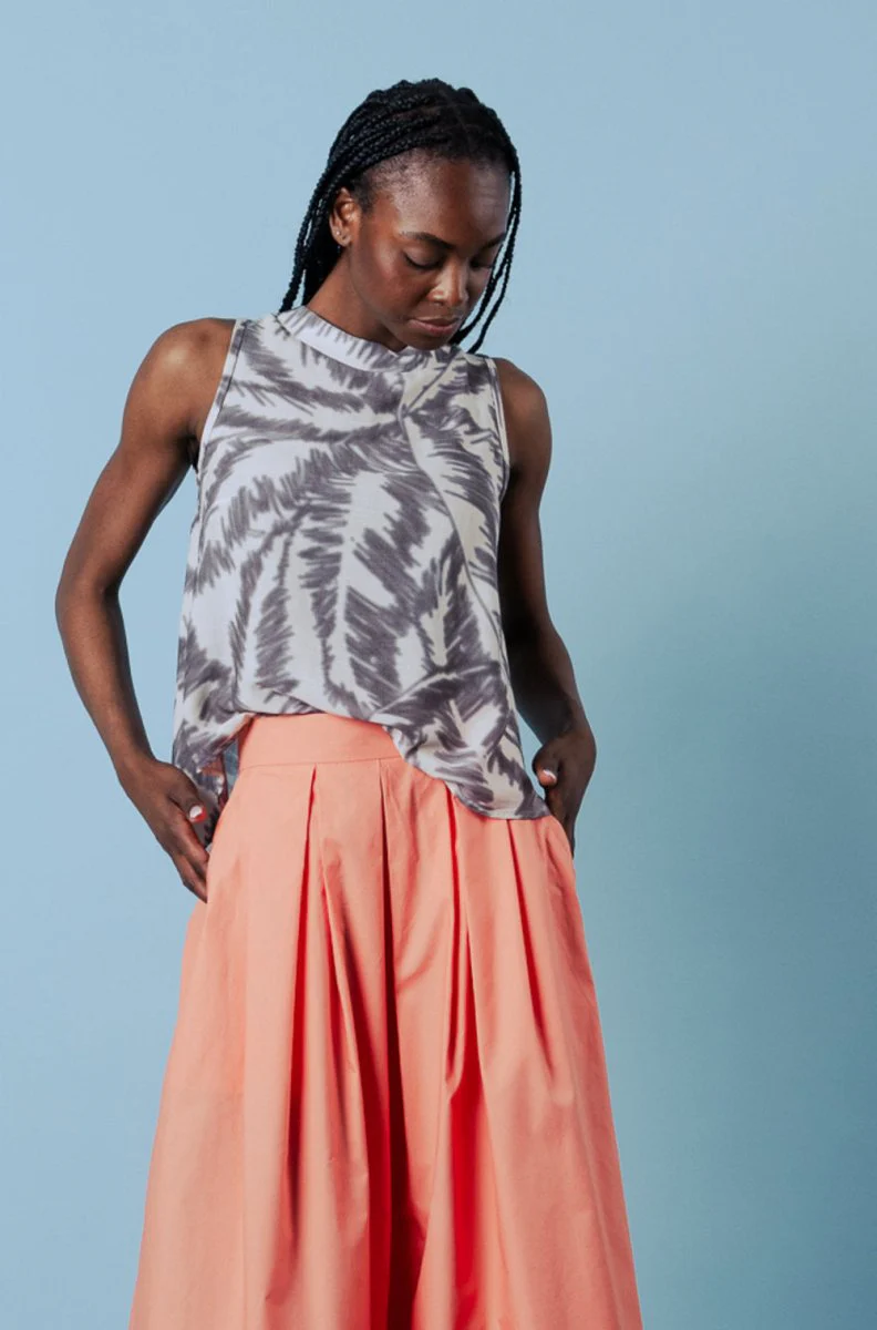 Bodybag Pacifica Palm Print Top - Burgundy or Grey (Online Exclusive) - Image 3