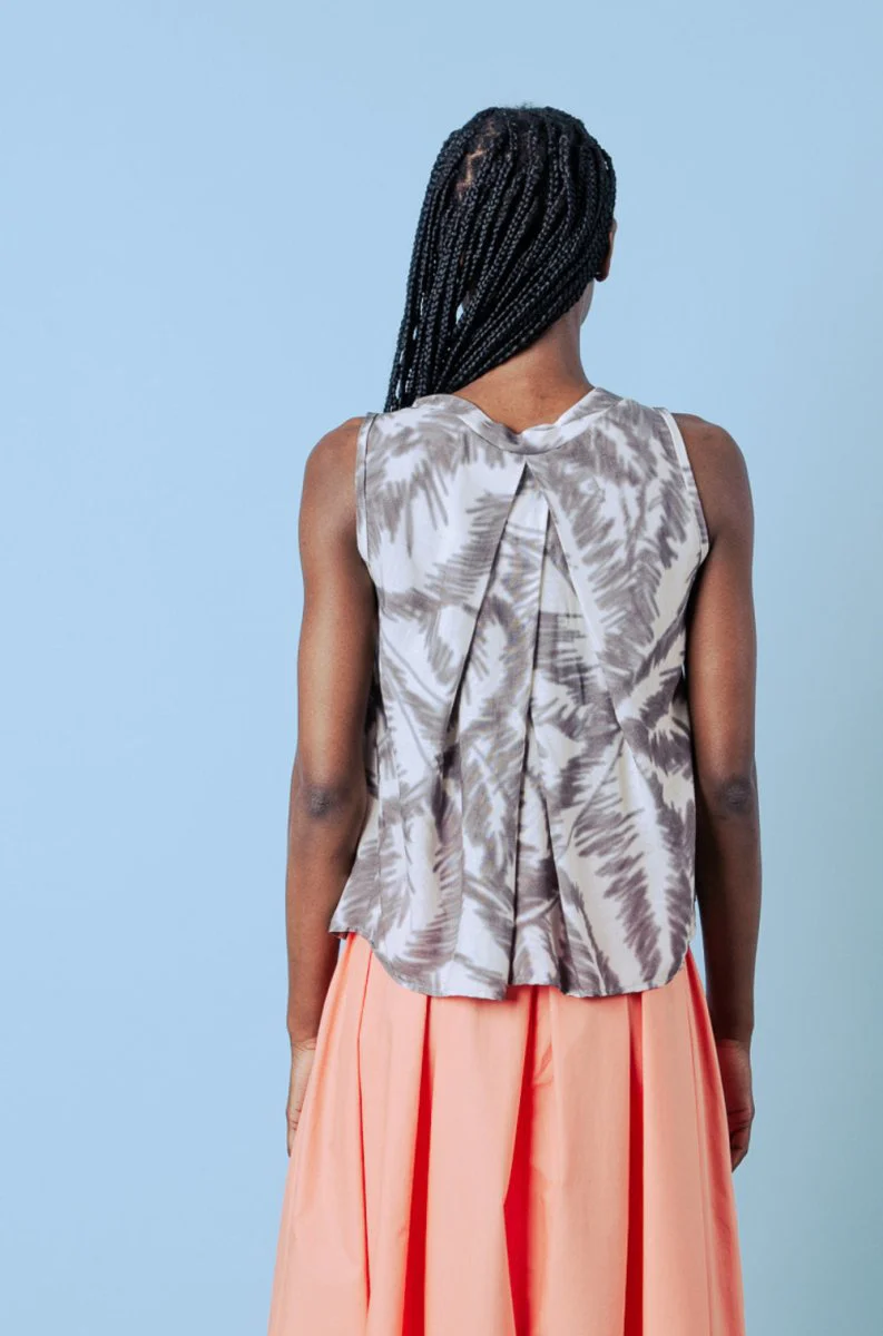 Bodybag Pacifica Palm Print Top - Burgundy or Grey (Online Exclusive) - Image 4