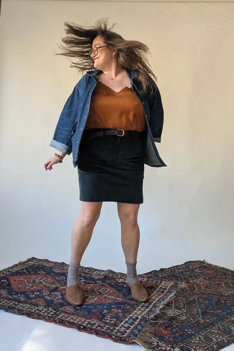 Connally Goods Kipling Corduroy Skirt (Dark Spruce) - Image 13