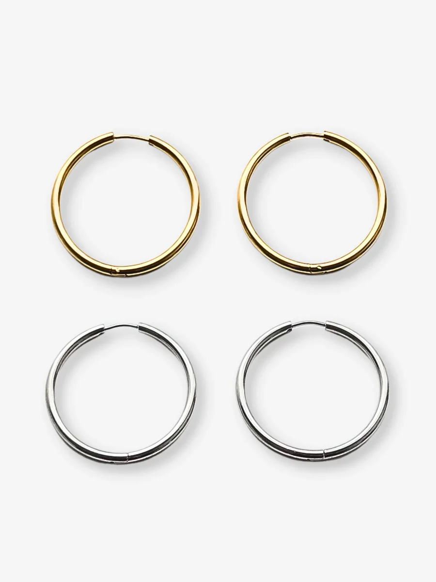 CoutuKitsch Slim Hoops (Gold or Silver)