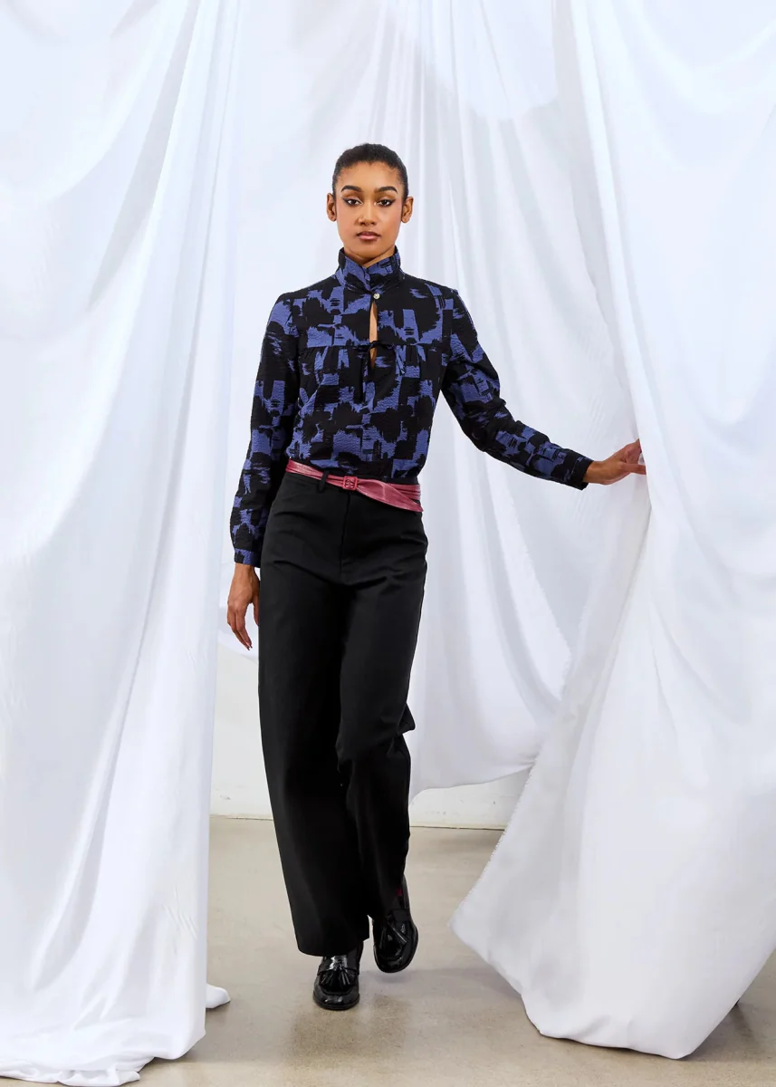 Dagg & Stacey Fifer Wide Leg Pant (Black Tencel Twill) - Image 10