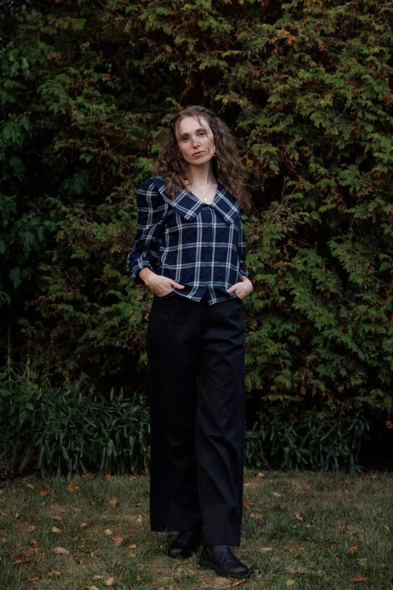 Dagg & Stacey Fifer Wide Leg Pant (Black Tencel Twill) - Image 4