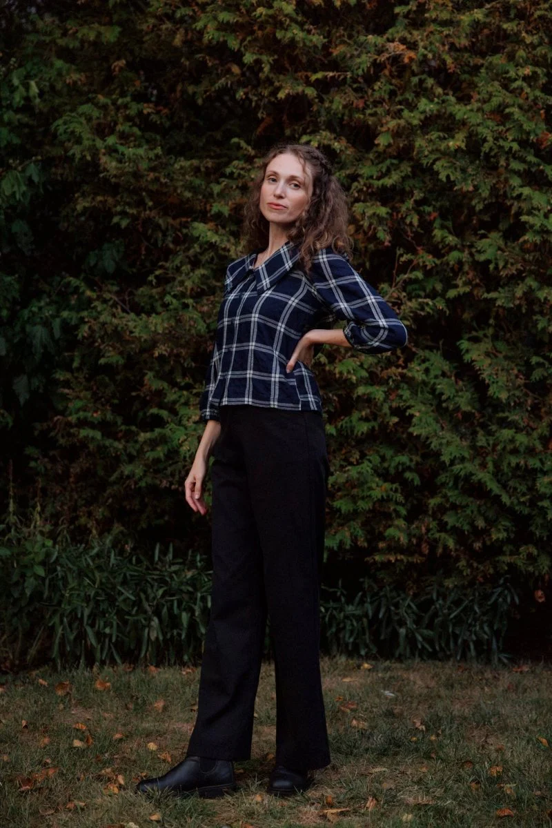 Dagg & Stacey Fifer Wide Leg Pant (Black Tencel Twill) - Image 5