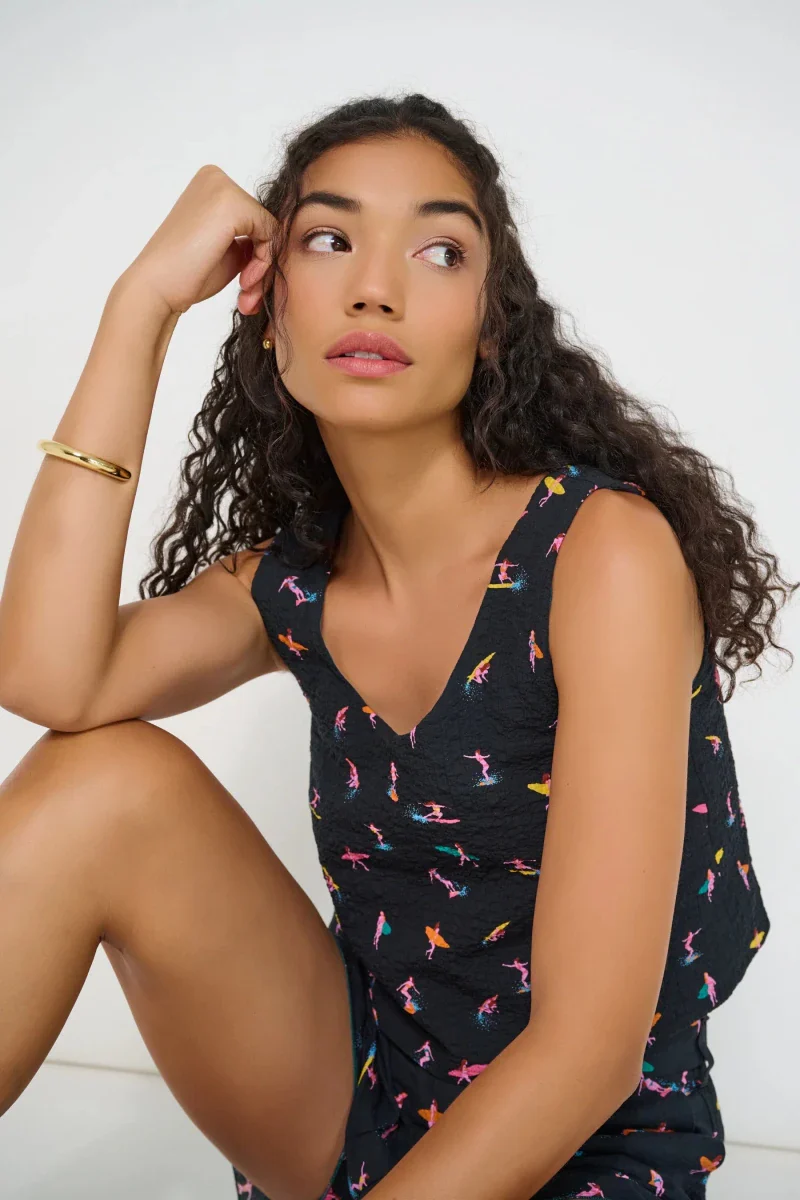 DorsaLi Reef Reversible Top (Petit Surfer & Deep Teal) - Image 10