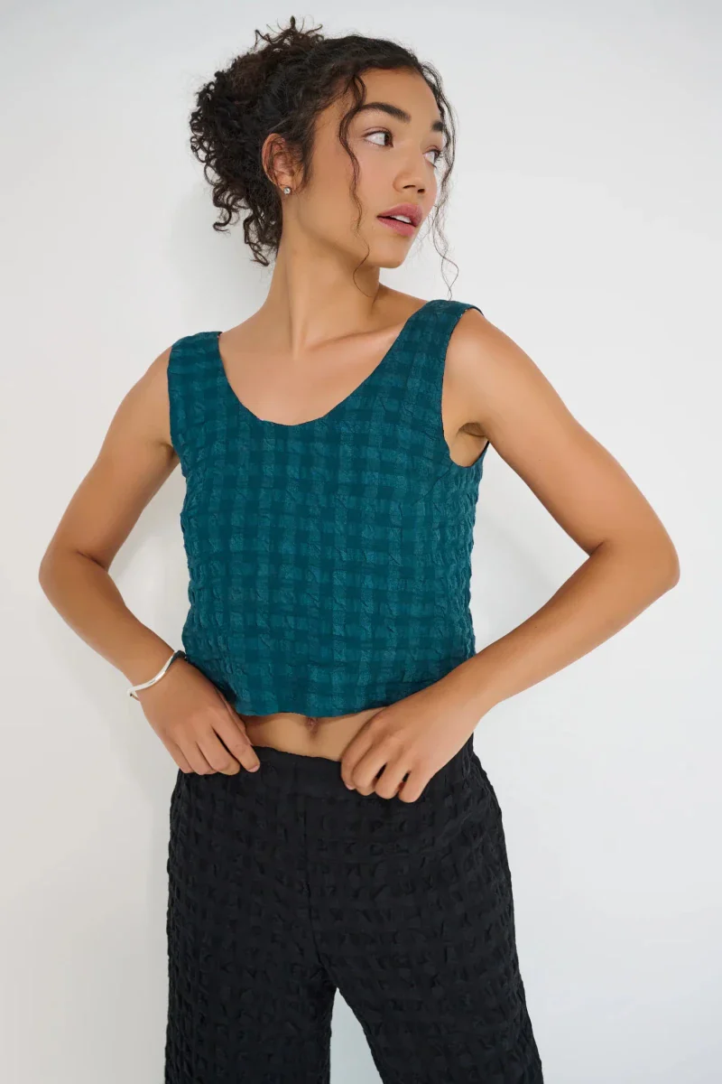 DorsaLi Reef Reversible Top (Petit Surfer & Deep Teal) - Image 7