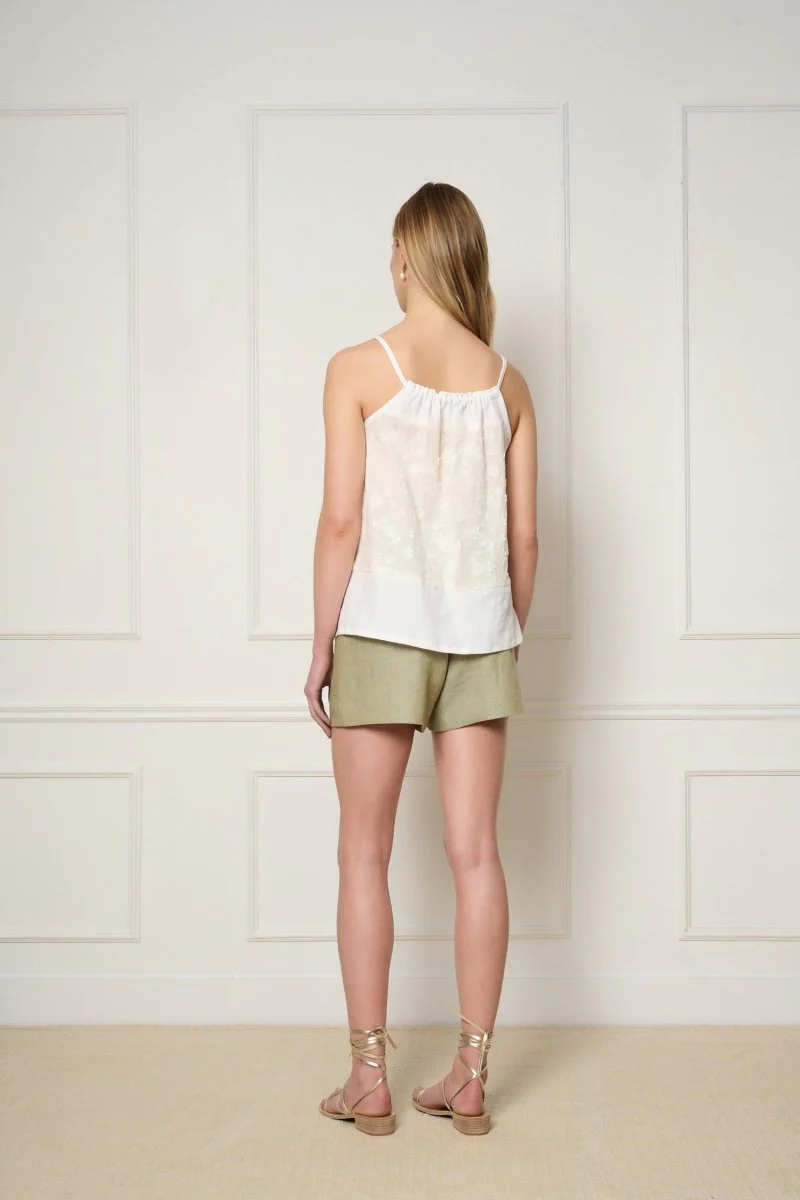 DorsaLi Stellaire Cami (White and Ivory) - Image 12