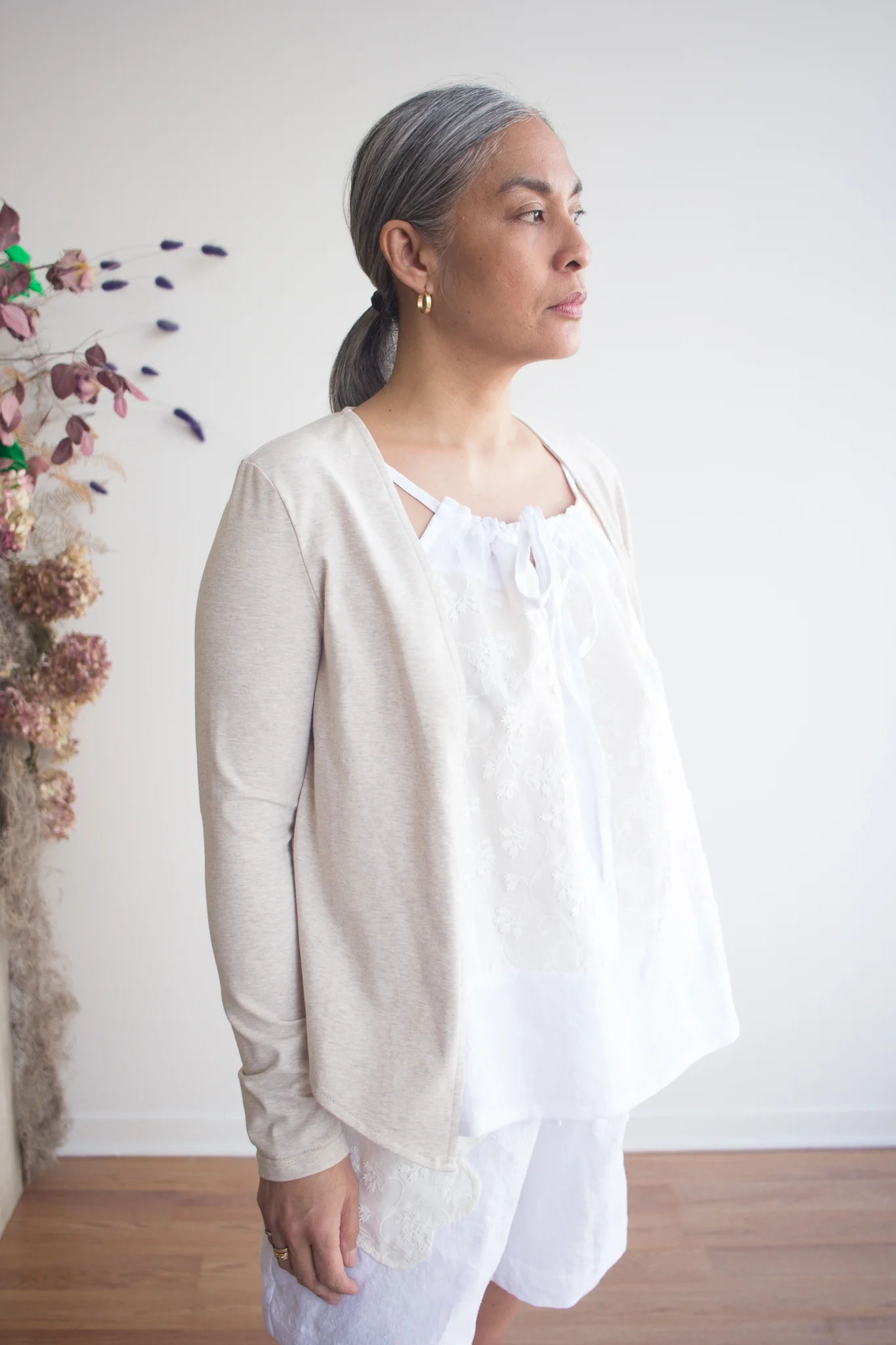 DorsaLi Stellaire Cami (White and Ivory) - Image 7
