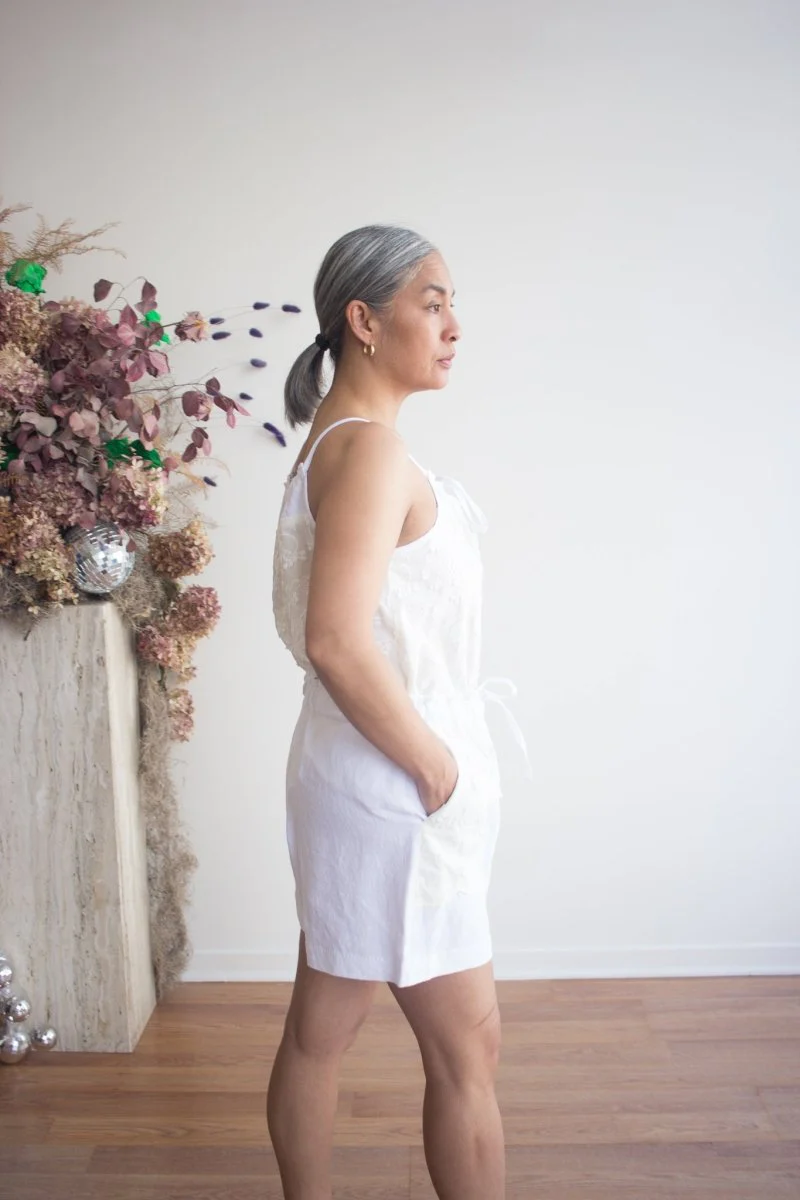 DorsaLi Stellaire Cami (White and Ivory) - Image 5