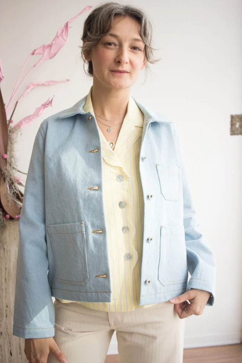 Naked & Famous Gracie Jacket (Secret Agent Bleach Denim)