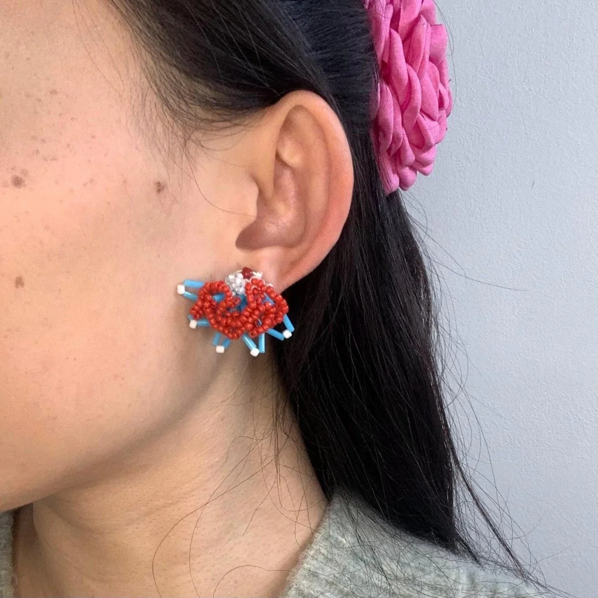 Edmé Beads Winter Spike Earrings - Image 2
