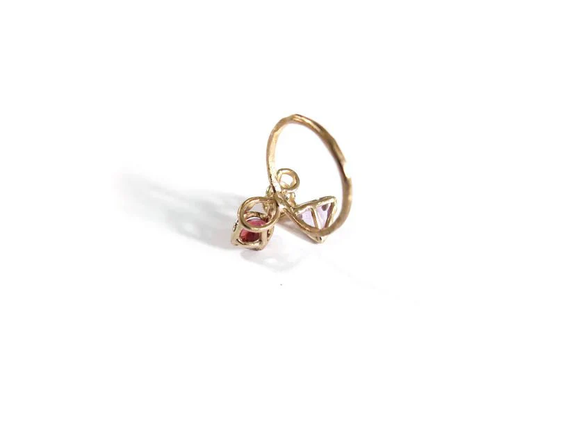 Elaine Ho 14K Gold Ring (Amethyst, Spessartine Garnet & Garnet) - Image 12