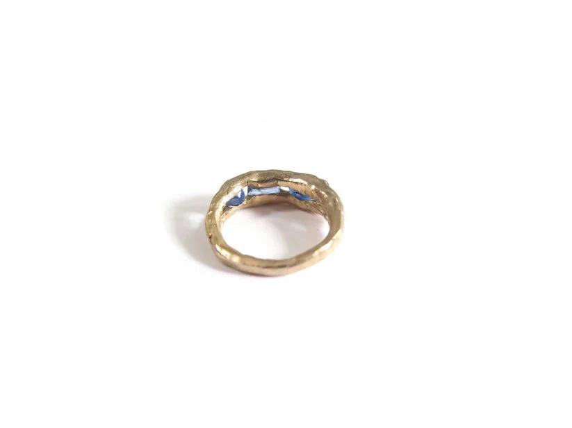 Elaine Ho 14K Gold Ring (Four Sapphires) - Image 10
