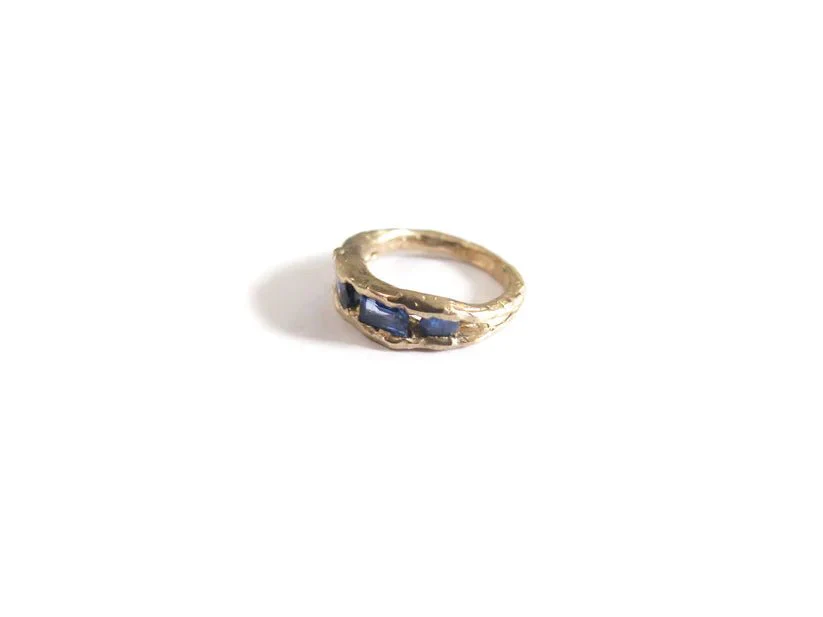 Elaine Ho 14K Gold Ring (Four Sapphires) - Image 7