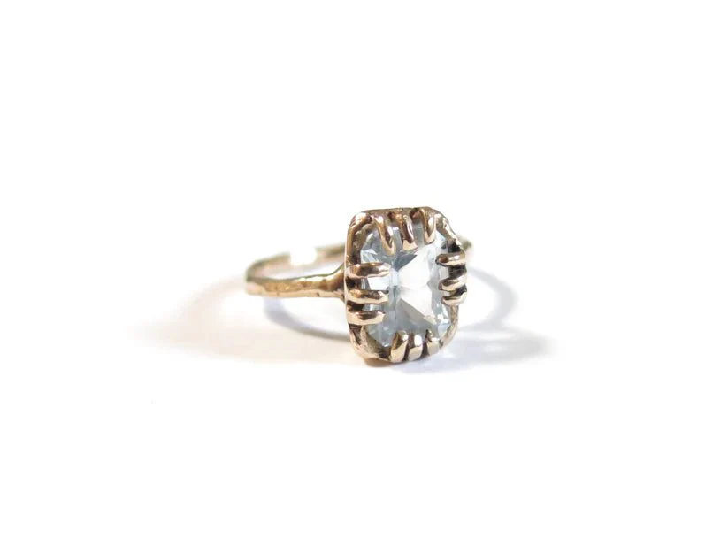 Elaine Ho 14K Gold Ring (Goshenite)