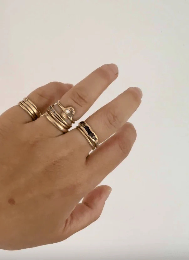 Elaine Ho 14K Gold Ring (Hessonite) - Image 2