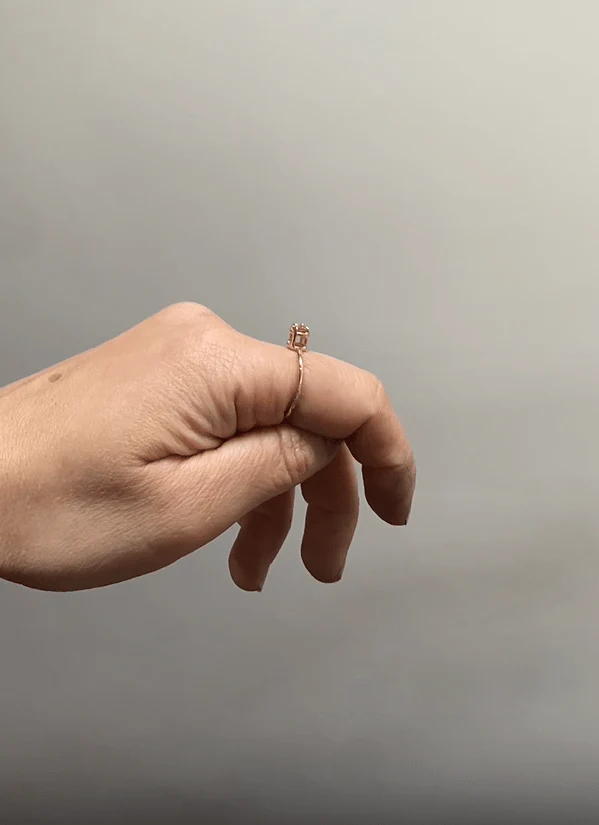 Elaine Ho 14K Gold Ring (Little Spessartine Garnet) - Image 3