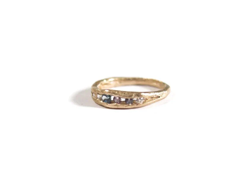 Elaine Ho 14K Gold Ring (Multi Sapphire) - Image 6
