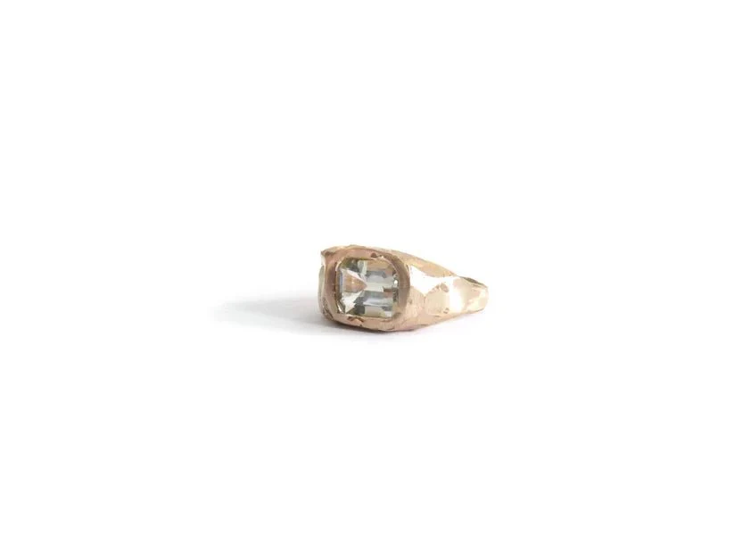 Elaine Ho 14K Gold Ring (Prasiolite, Sapphire & Tourmaline) - Image 6