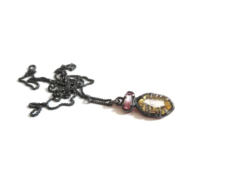 Elaine Ho Pendant Necklace (Citrine and Pink Tourmaline) - Image 2