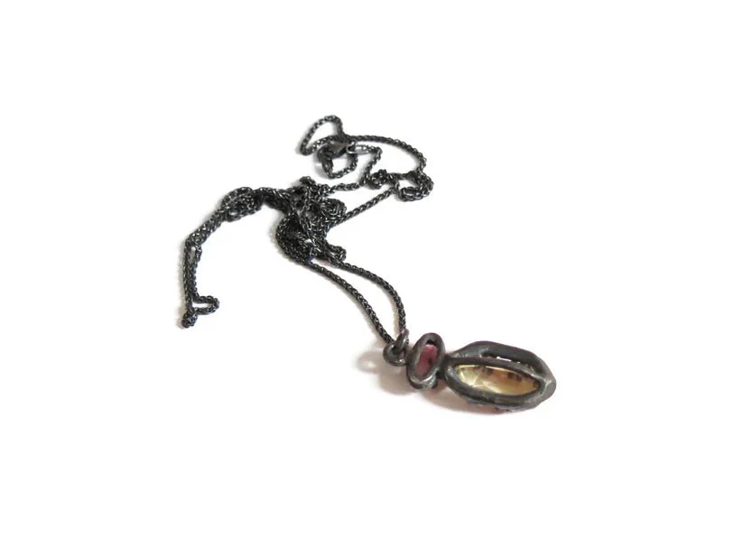 Elaine Ho Pendant Necklace (Citrine and Pink Tourmaline) - Image 6