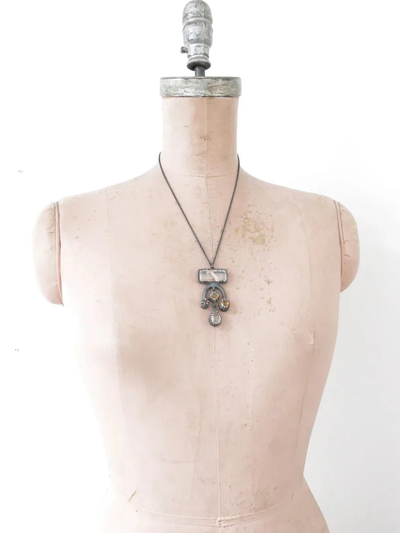 Elaine Ho Pendant Necklace (Landscape Quartz, Citrine, Golden Rutile) - Image 7