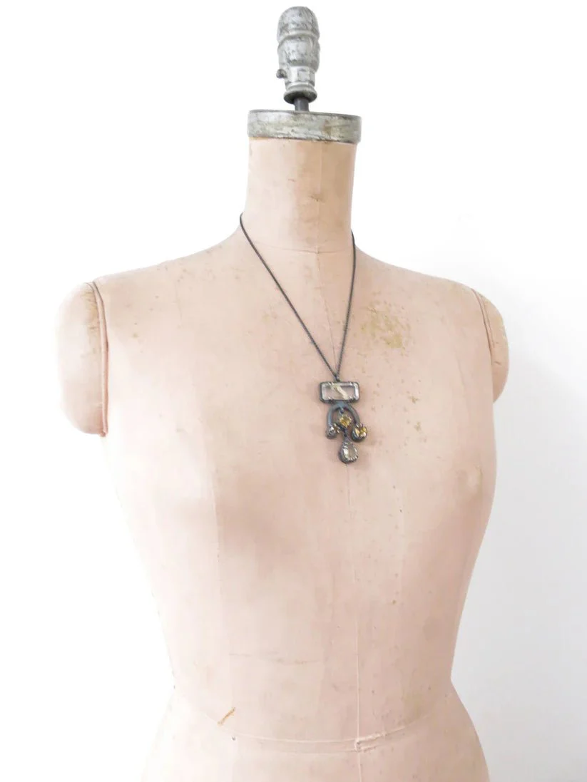 Elaine Ho Pendant Necklace (Landscape Quartz, Citrine, Golden Rutile) - Image 8