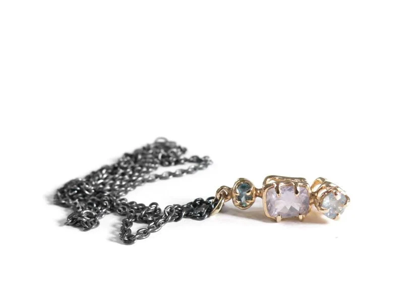 Elaine Ho Pendant Necklace (Sapphire Trio)