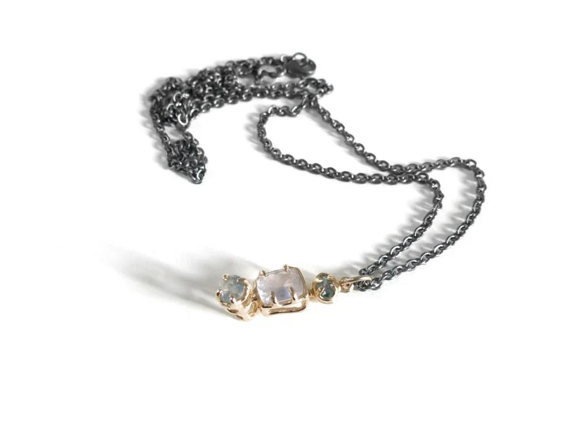 Elaine Ho Pendant Necklace (Sapphire Trio) - Image 2