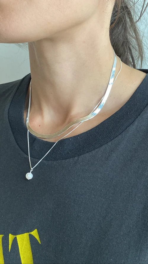 Eleventh House Jewellery Mini Pearl Necklace (10K Gold or Silver)
