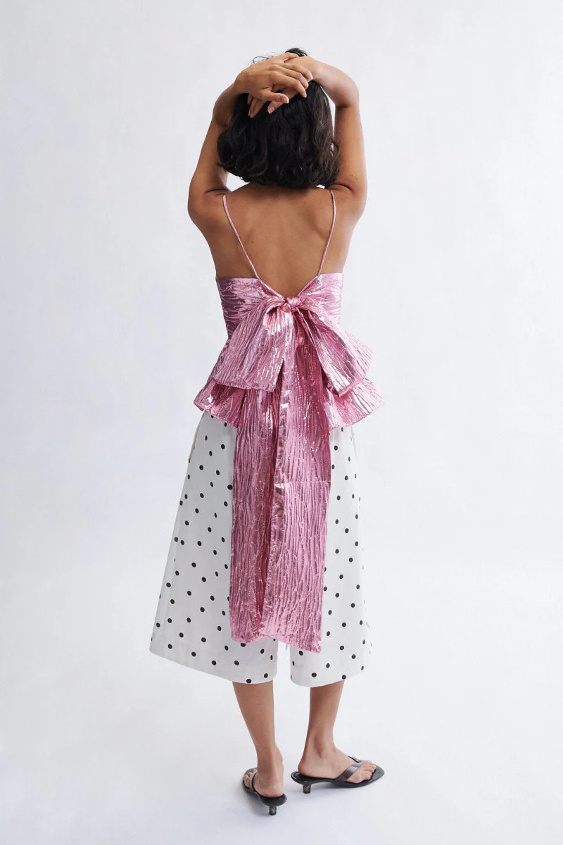 Eliza Faulkner Agnes Top - Pink Metallic (Online Exclusive) - Image 4