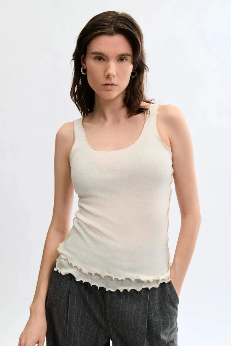 Eliza Faulkner Becca Top - Cream (Online Exclusive) - Image 2