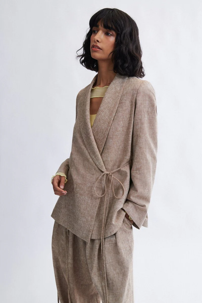 Eliza Faulkner Blythe Blazer - Biscuit (In-Store) - Image 8
