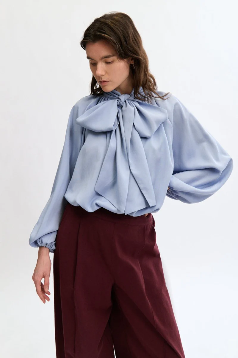 Eliza Faulkner Bowie Blouse - Blue (In-Store) - Image 8