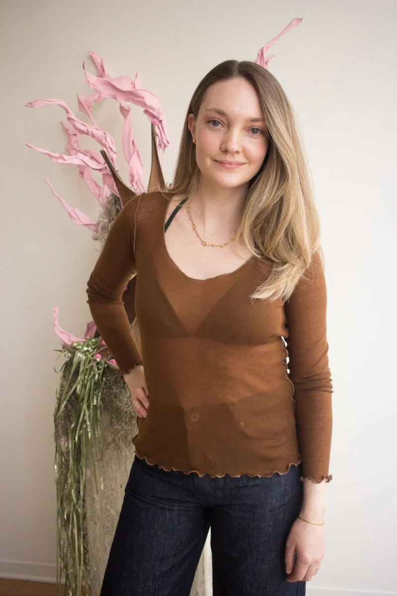 Eliza Faulkner Carla Longsleeve Top - Chocolate (Online Exclusive)
