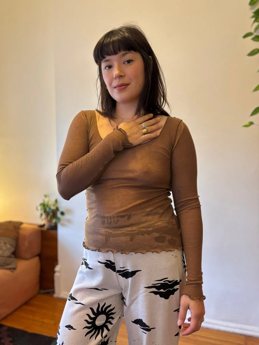 Eliza Faulkner Carla Longsleeve Top - Chocolate (Online Exclusive) - Image 8