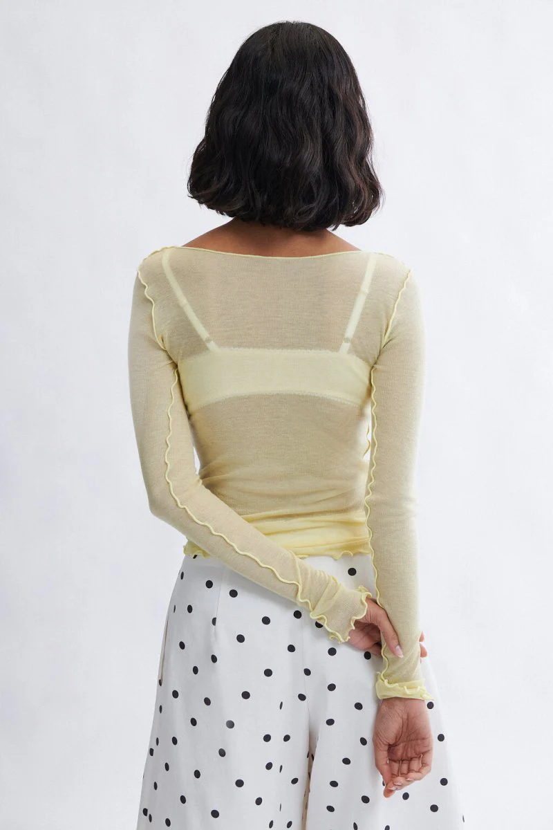 Eliza Faulkner Carla Longsleeve Top - Banana (Online Exclusive) - Image 2