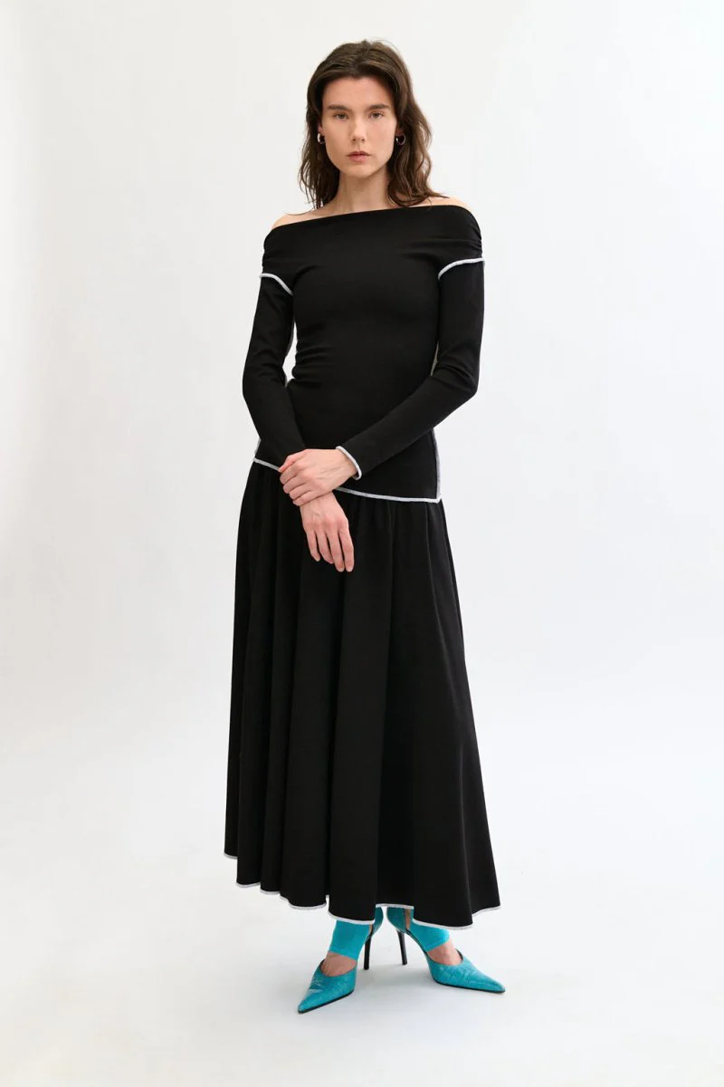 Eliza Faulkner Florence Skirt - Black (Online Exclusive) - Image 3