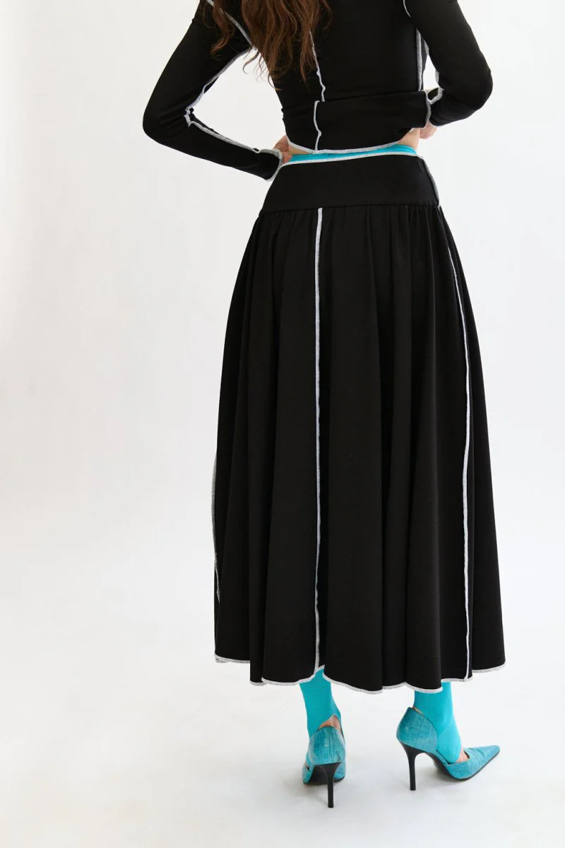Eliza Faulkner Florence Skirt - Black (Online Exclusive) - Image 7