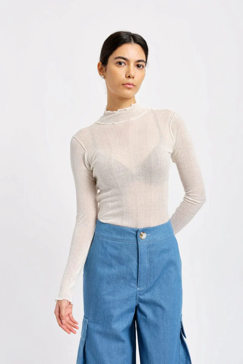 Eliza Faulkner Jane Turtleneck (White) - Image 9