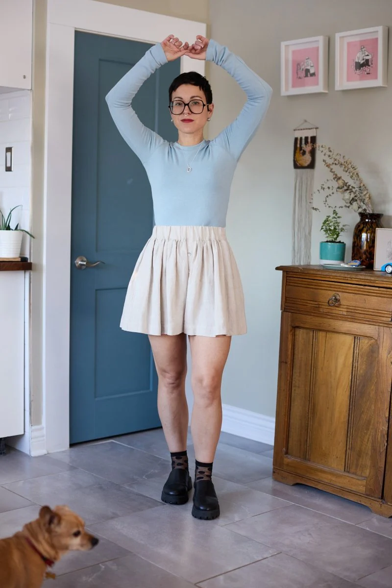 Eliza Faulkner Jeanette Short - Natural Linen (Online Exclusive)