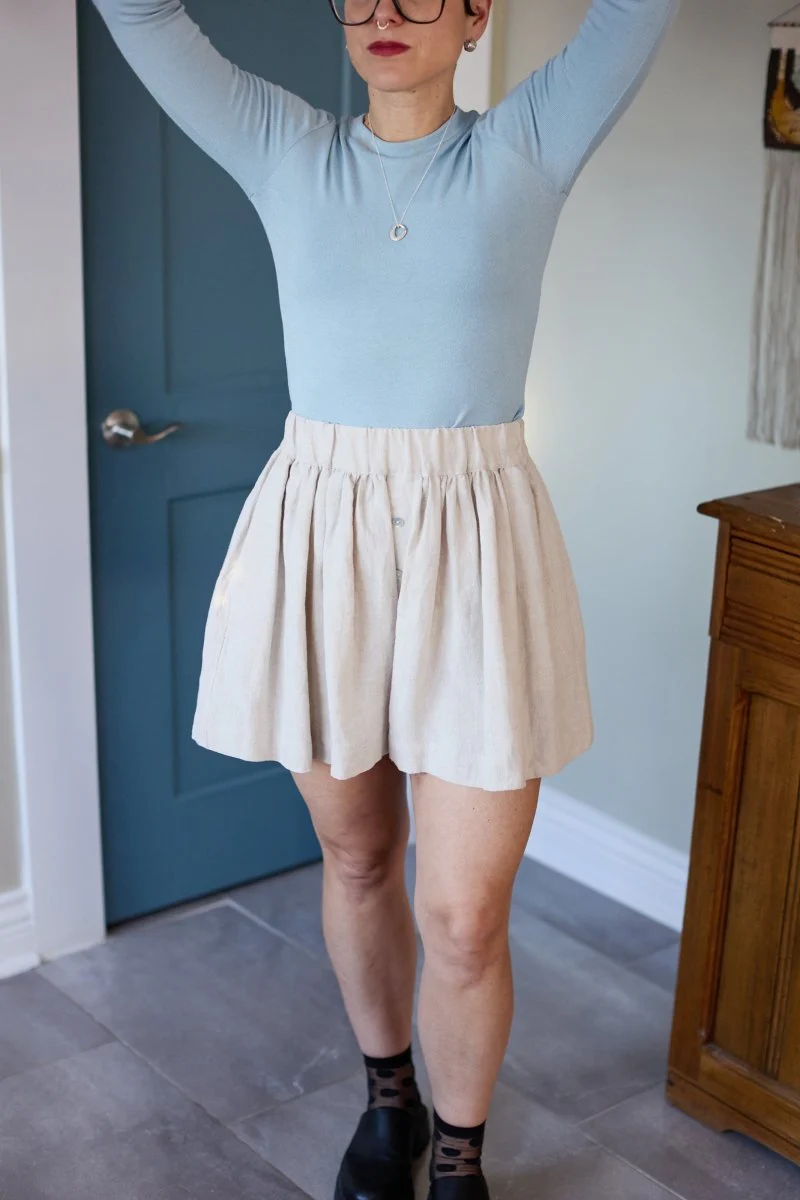 Eliza Faulkner Jeanette Short - Natural Linen (Online Exclusive) - Image 3