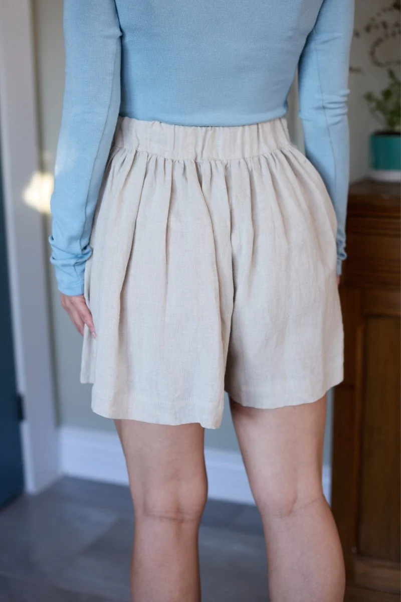 Eliza Faulkner Jeanette Short - Natural Linen (Online Exclusive) - Image 4