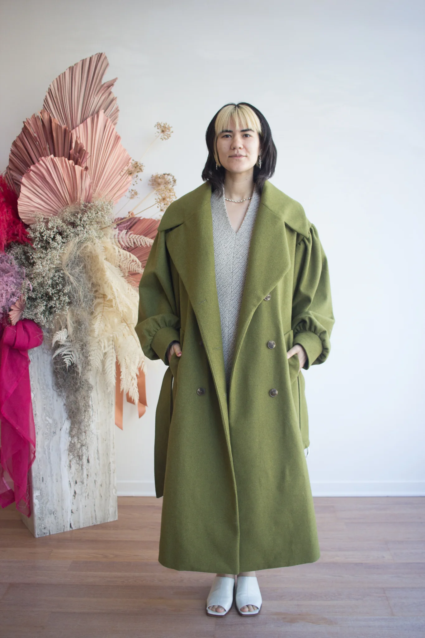 Eliza Faulkner Josephine Coat - Green (In-Store) - Image 4
