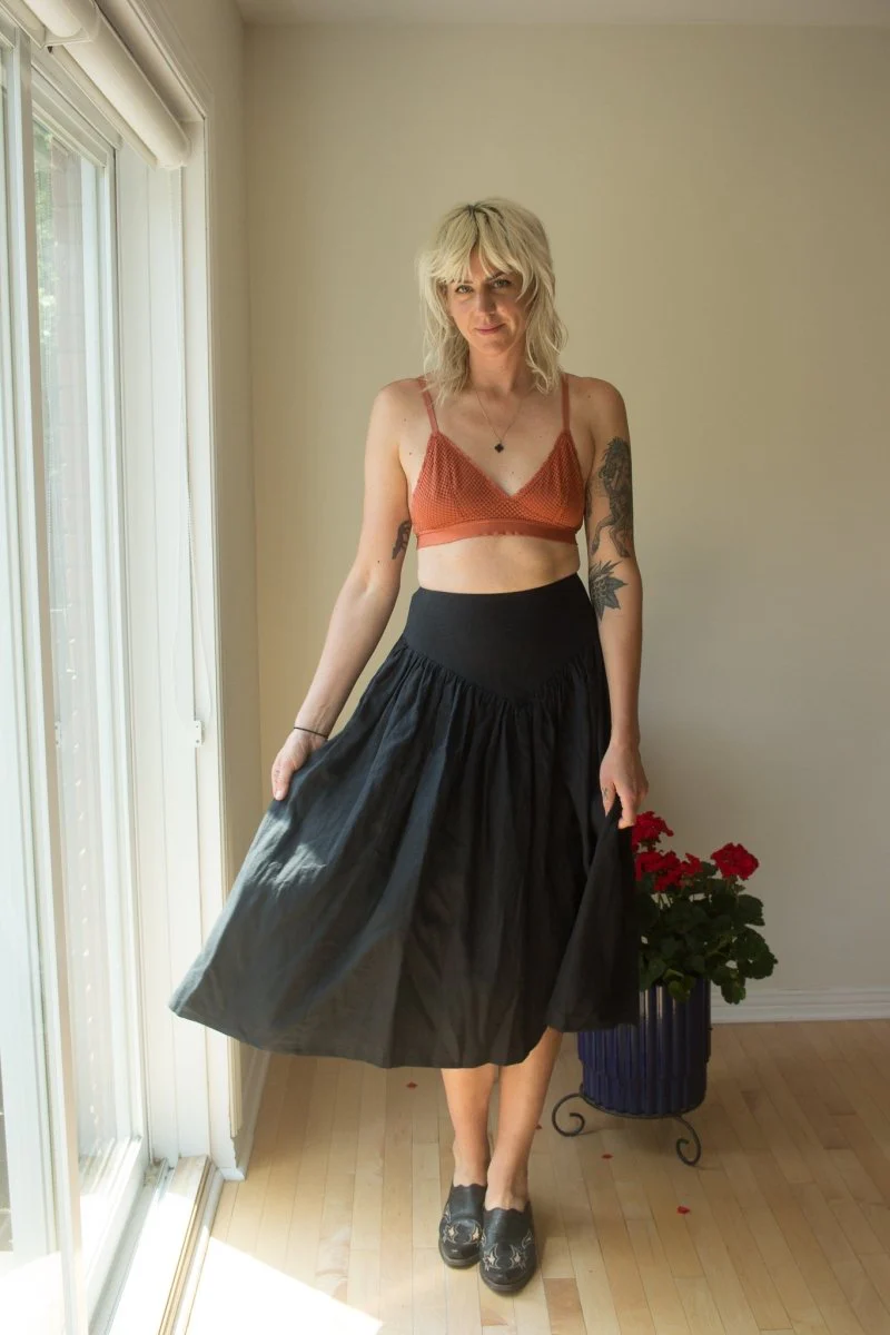 Eliza Faulkner Lucille Skirt (Black Linen)